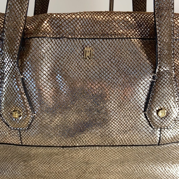 Antonio Melani silver snakeskin metallic satchel - Picture 6 of 12